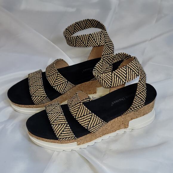 PIERRE DUMAS Drake 2 Woven Wedge Flatform Sandal Women's Size 90 - Picture 3 of 6